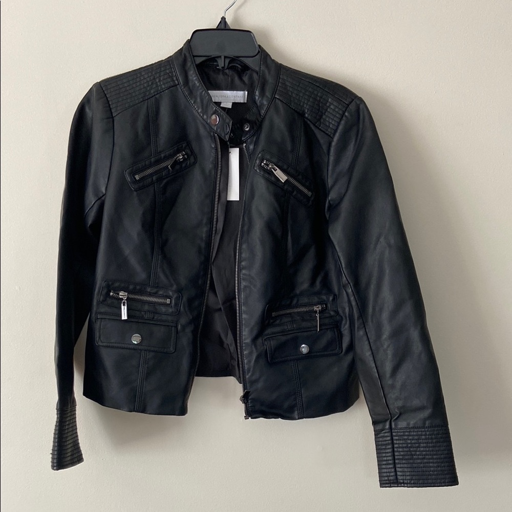 Women's black faux leather Jacket